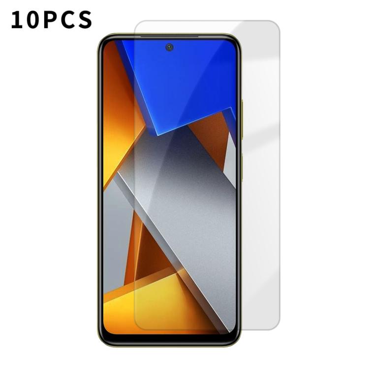 For Xiaomi Poco M4 Pro 4G Kalebol 10pcs High-Aluminum Semi-Screen Anti-Fingerprint HD Tempered Glass Film