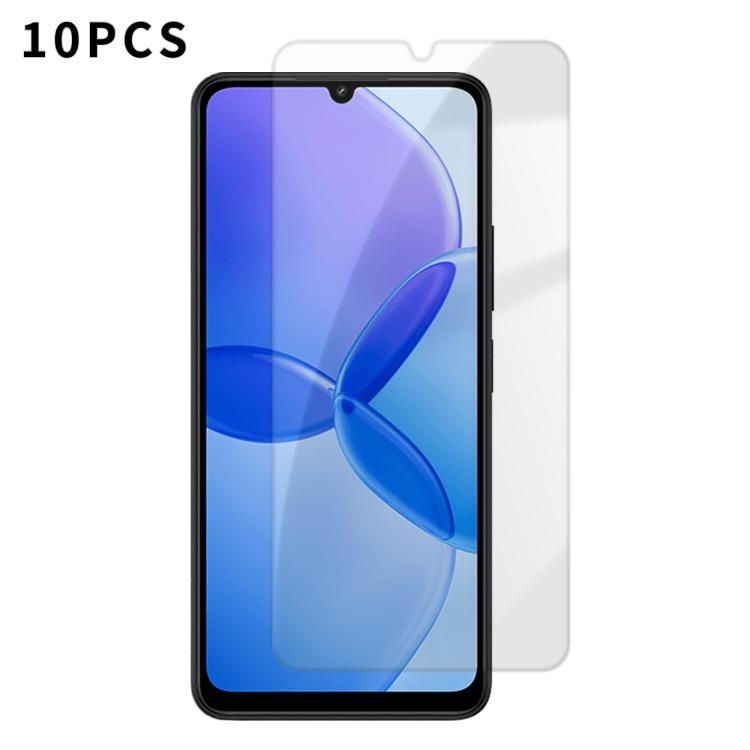 For Redmi 13R 5G Kalebol 10pcs High-Aluminum Semi-Screen Anti-Fingerprint HD Tempered Glass Film
