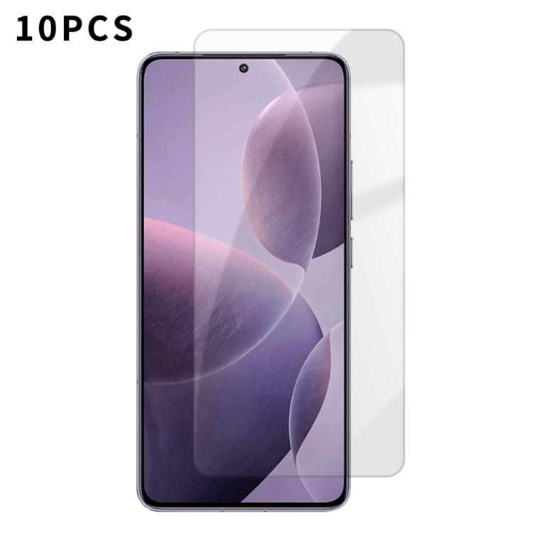 For Redmi K70 Kalebol 10pcs High-Aluminum Semi-Screen Anti-Fingerprint HD Tempered Glass Film