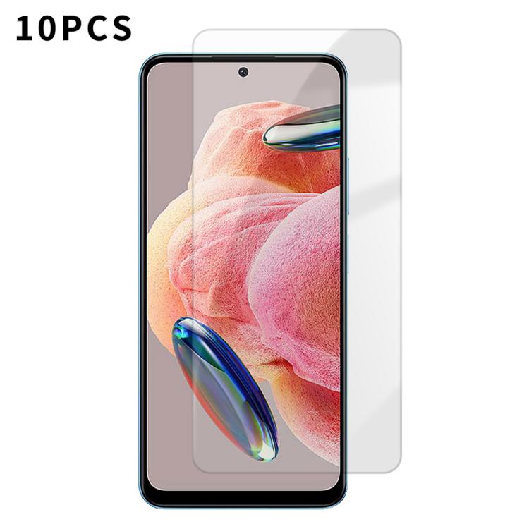 For Redmi Note 12 Pro 5G Global Kalebol 10pcs High-Aluminum Semi-Screen Anti-Fingerprint HD Tempered Glass Film