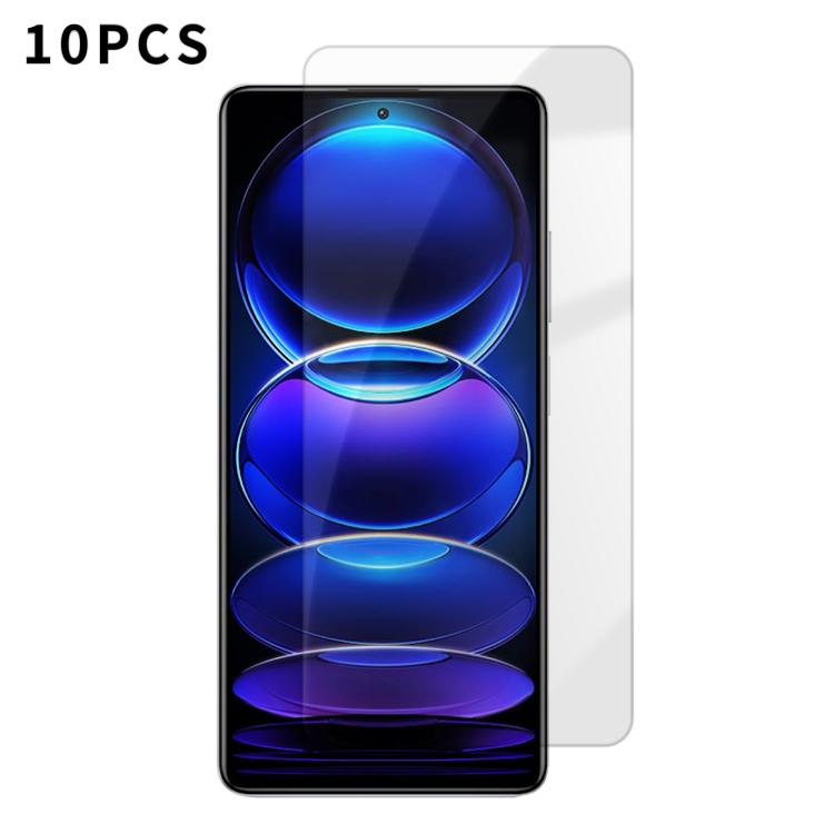 For Redmi Note 12 Pro+ 5G Global Kalebol 10pcs High-Aluminum Semi-Screen Anti-Fingerprint HD Tempered Glass Film