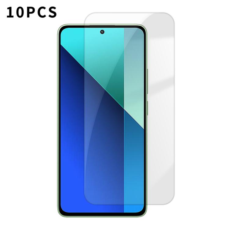 For Redmi Note 13 Pro 4G Kalebol 10pcs High-Aluminum Semi-Screen Anti-Fingerprint HD Tempered Glass Film