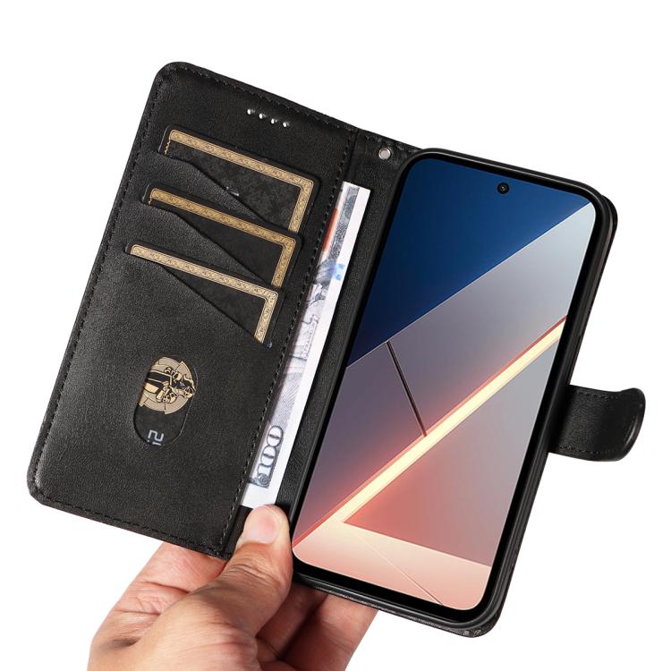 For Xiaomi Poco M7 4G 169mm T-type Stitch Leather Phone Case