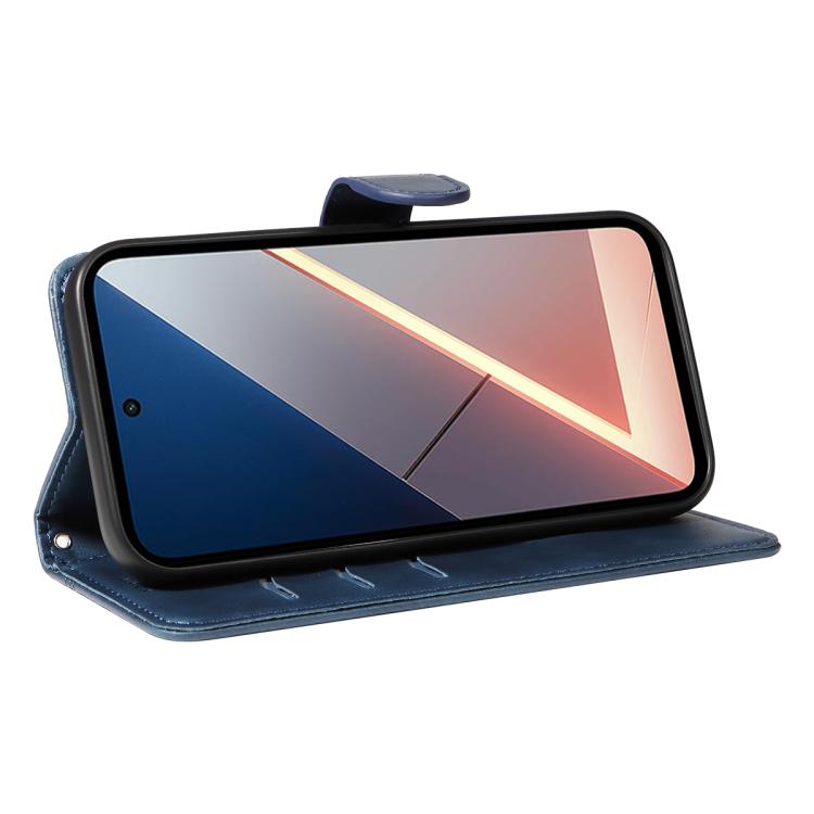 For Xiaomi Poco M7 4G 169mm T-type Stitch Leather Phone Case
