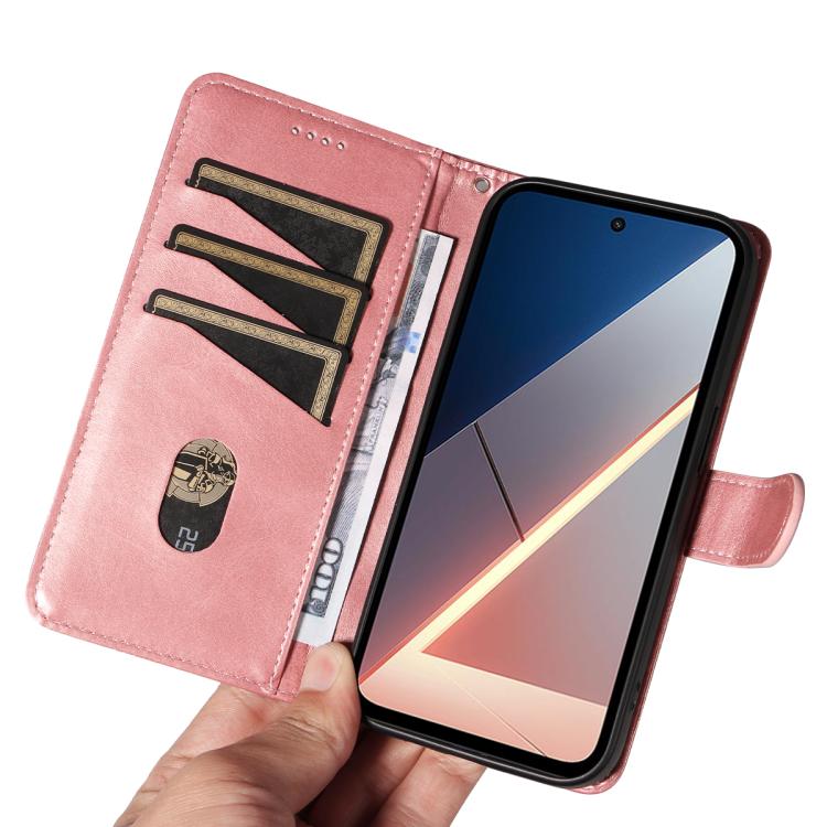 For Xiaomi Poco M7 4G 169mm T-type Stitch Leather Phone Case
