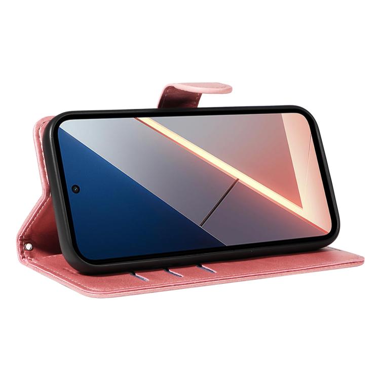 For Xiaomi Poco M7 4G 169mm T-type Stitch Leather Phone Case