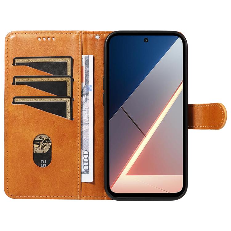 For Xiaomi Poco M7 4G 169mm T-type Stitch Leather Phone Case