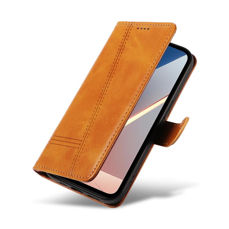 For Xiaomi Poco M7 4G 169mm T-type Stitch Leather Phone Case