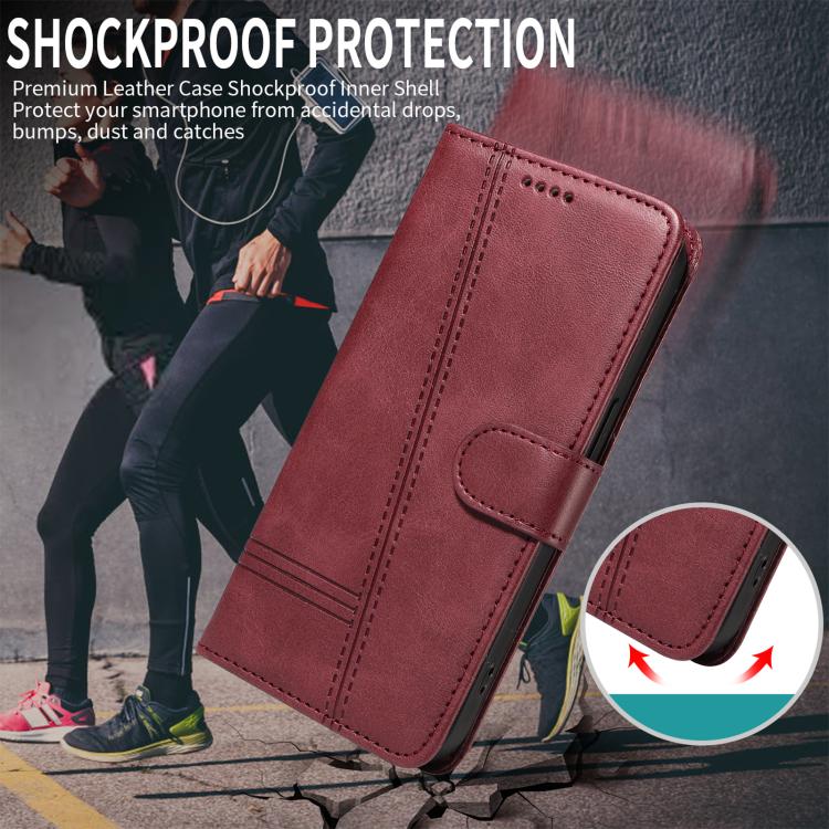 For Xiaomi Poco X8 Pro Max 5G T-type Stitch Leather Phone Case
