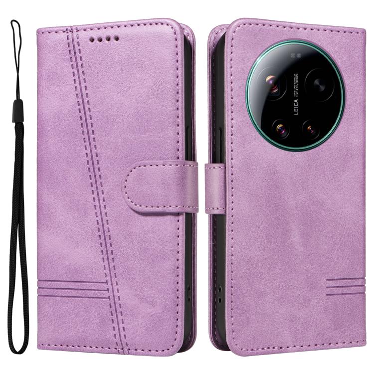 For Xiaomi 17 Ultra T-type Stitch Leather Phone Case