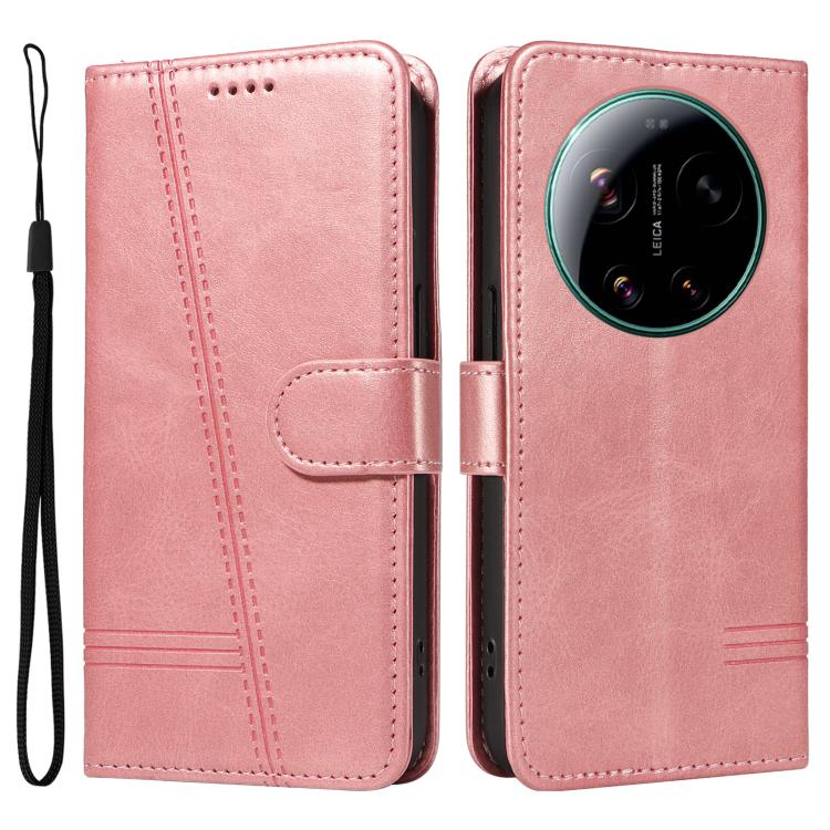 For Xiaomi 17 Ultra T-type Stitch Leather Phone Case