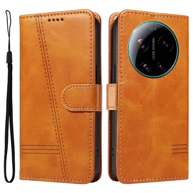 For Xiaomi 17 Ultra T-type Stitch Leather Phone Case