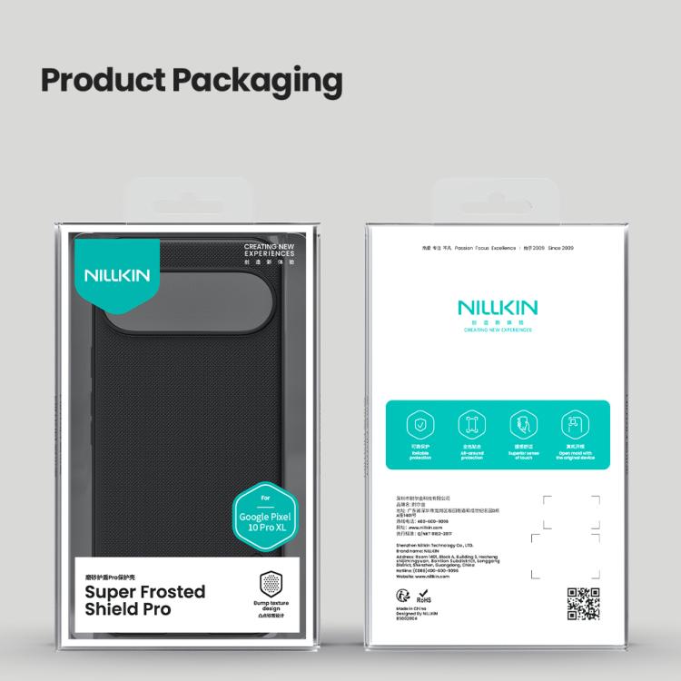 For Google Pixel 10 Pro XL NILLKIN Frosted Shield Pro PC + TPU Phone Case - Black