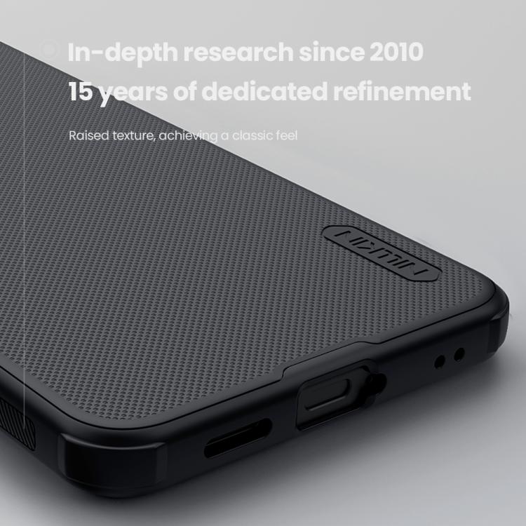 For Samsung Galaxy S25 FE 5G NILLKIN Frosted Shield Pro PC + TPU Phone Case - Black