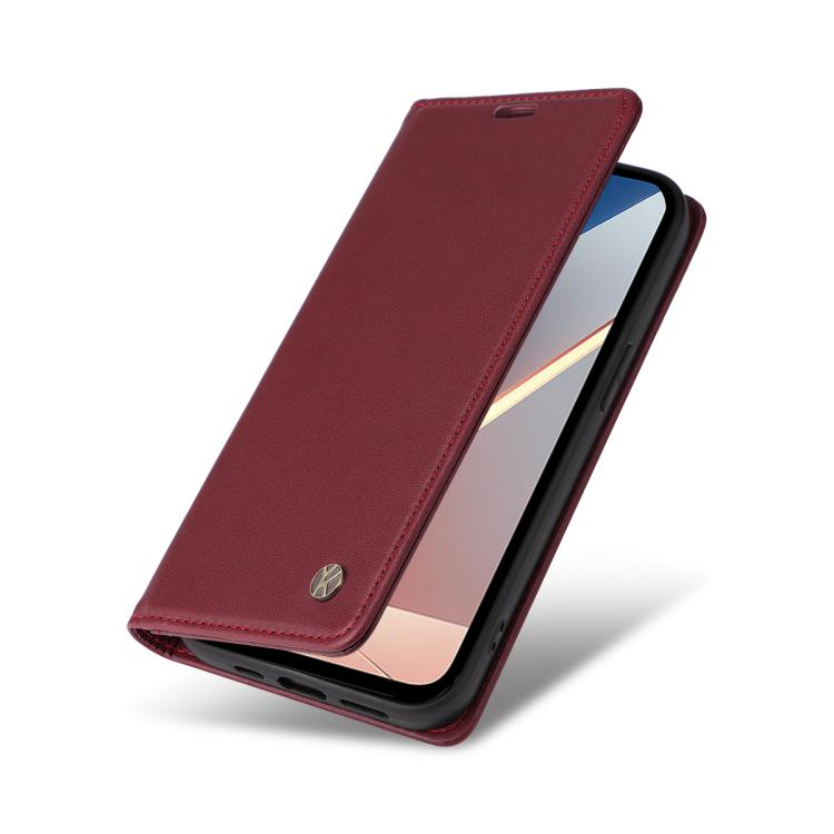 For Xiaomi POCO M7 4G 169mm YIKATU YK-001 Ultra-thin Strong Magnet Leather Phone Case