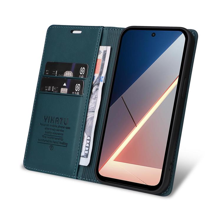 For Xiaomi POCO M7 4G 169mm YIKATU YK-001 Ultra-thin Strong Magnet Leather Phone Case