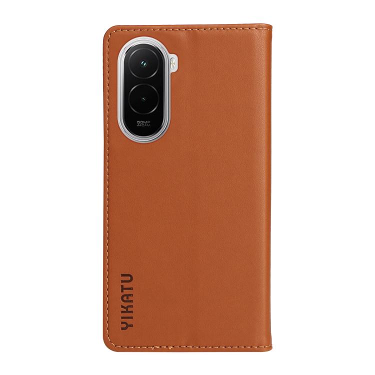 For Xiaomi POCO M7 4G 169mm YIKATU YK-001 Ultra-thin Strong Magnet Leather Phone Case