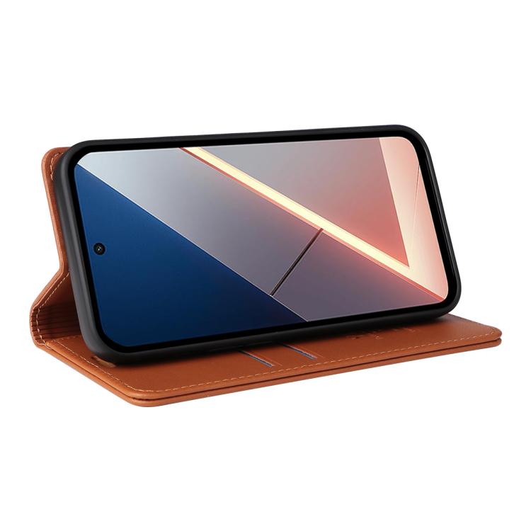 For Xiaomi POCO M7 4G 169mm YIKATU YK-001 Ultra-thin Strong Magnet Leather Phone Case