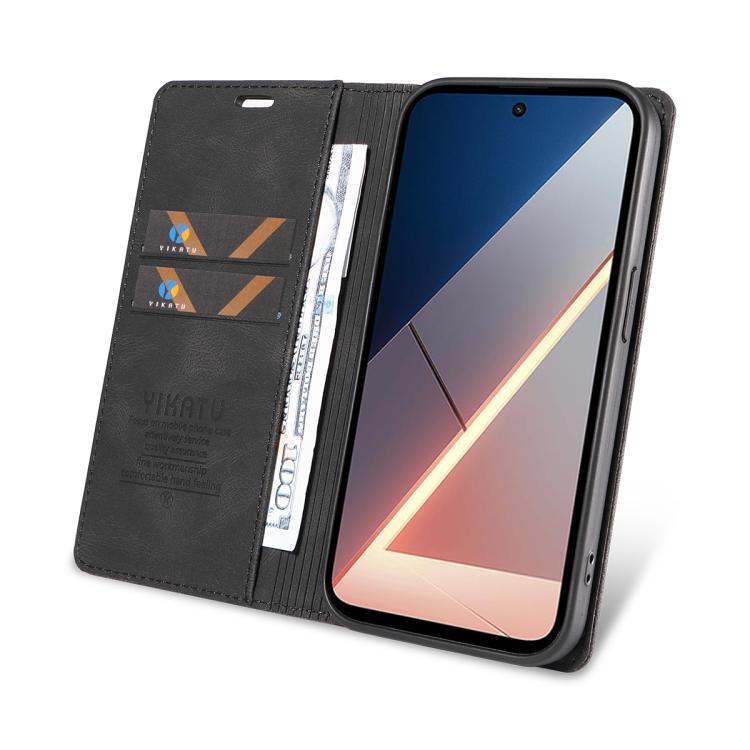 For Xiaomi POCO M7 4G 169mm YIKATU YK-004 Skin Feel Gen2 Strong Magnet Leather Phone Case