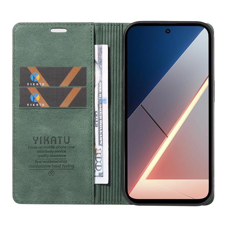 For Xiaomi POCO M7 4G 169mm YIKATU YK-004 Skin Feel Gen2 Strong Magnet Leather Phone Case