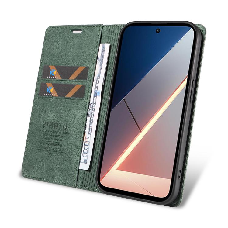 For Xiaomi POCO M7 4G 169mm YIKATU YK-004 Skin Feel Gen2 Strong Magnet Leather Phone Case