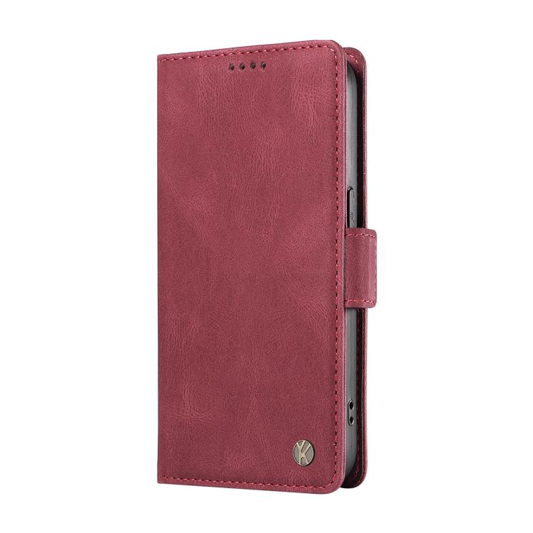 For Xiaomi POCO M7 4G 169mm YIKATU YK-005 Skin Feel Gen2 Side Buckle Leather Phone Case