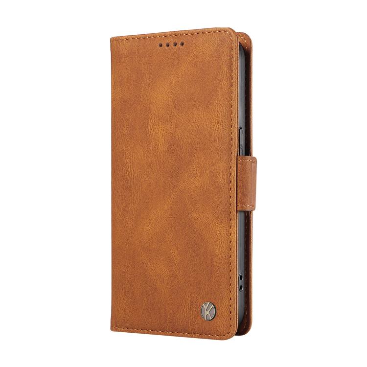 For Xiaomi POCO M7 4G 169mm YIKATU YK-005 Skin Feel Gen2 Side Buckle Leather Phone Case