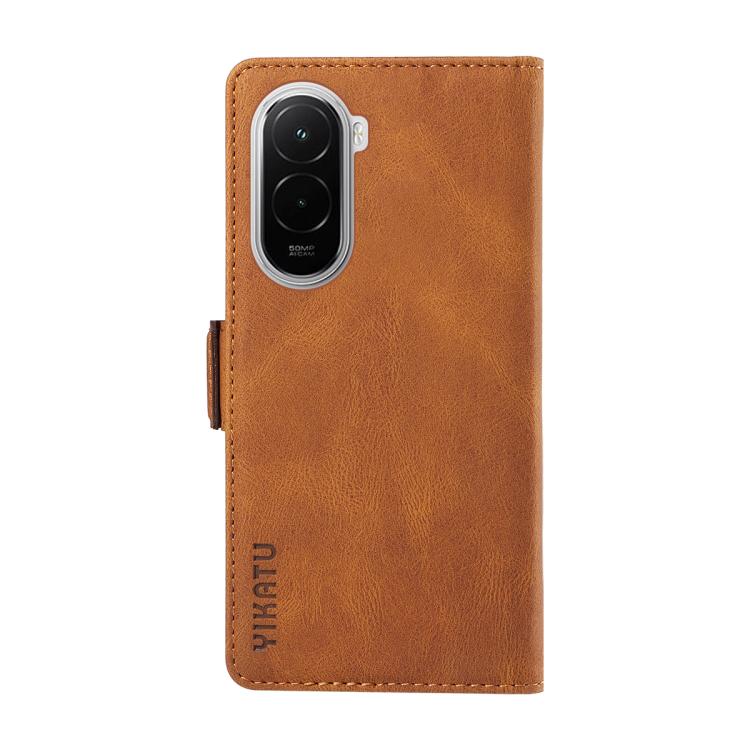 For Xiaomi POCO M7 4G 169mm YIKATU YK-005 Skin Feel Gen2 Side Buckle Leather Phone Case