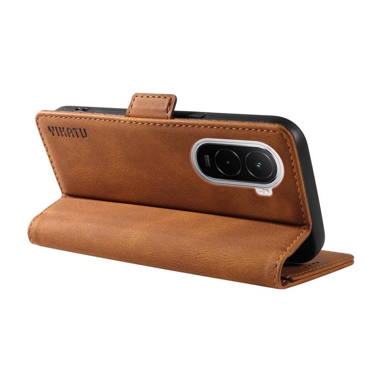 For Xiaomi POCO M7 4G 169mm YIKATU YK-005 Skin Feel Gen2 Side Buckle Leather Phone Case