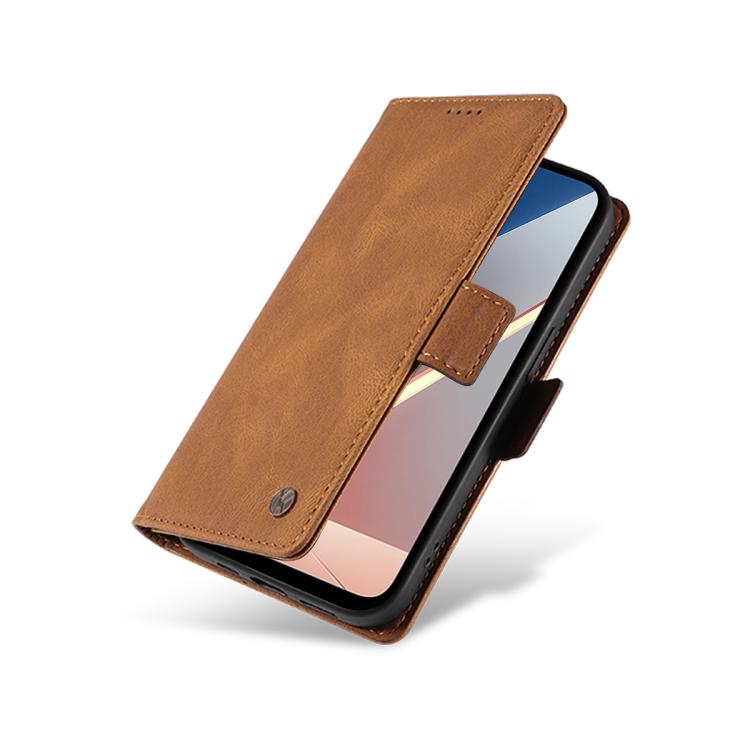For Xiaomi POCO M7 4G 169mm YIKATU YK-005 Skin Feel Gen2 Side Buckle Leather Phone Case
