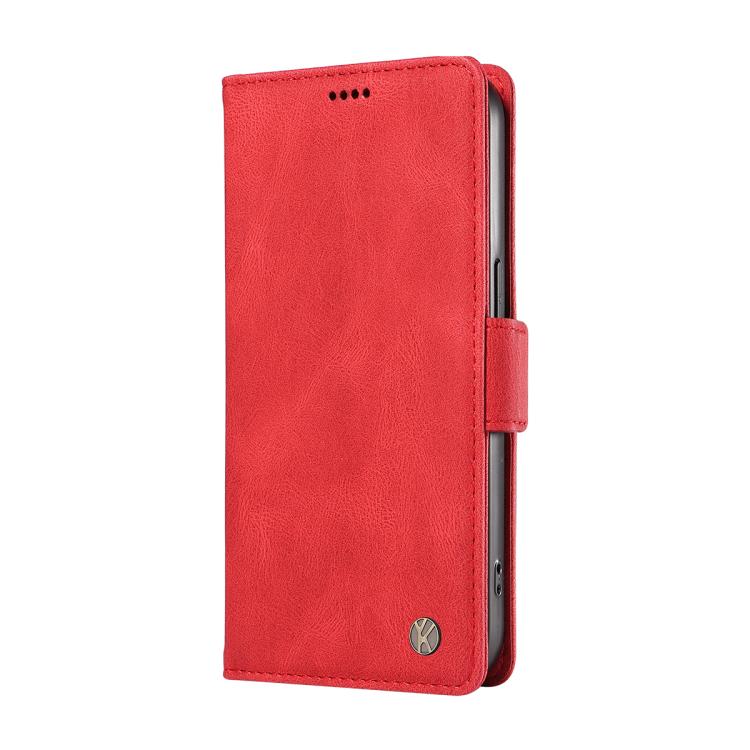For Xiaomi POCO M7 4G 169mm YIKATU YK-005 Skin Feel Gen2 Side Buckle Leather Phone Case