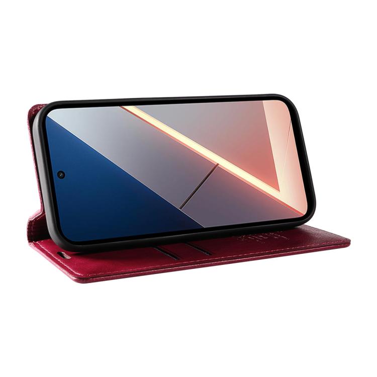 For Xiaomi POCO M7 4G 169mm YIKATU YK-006 Litchi Texture Ultra-thin Strong Magnet Leather Phone Case