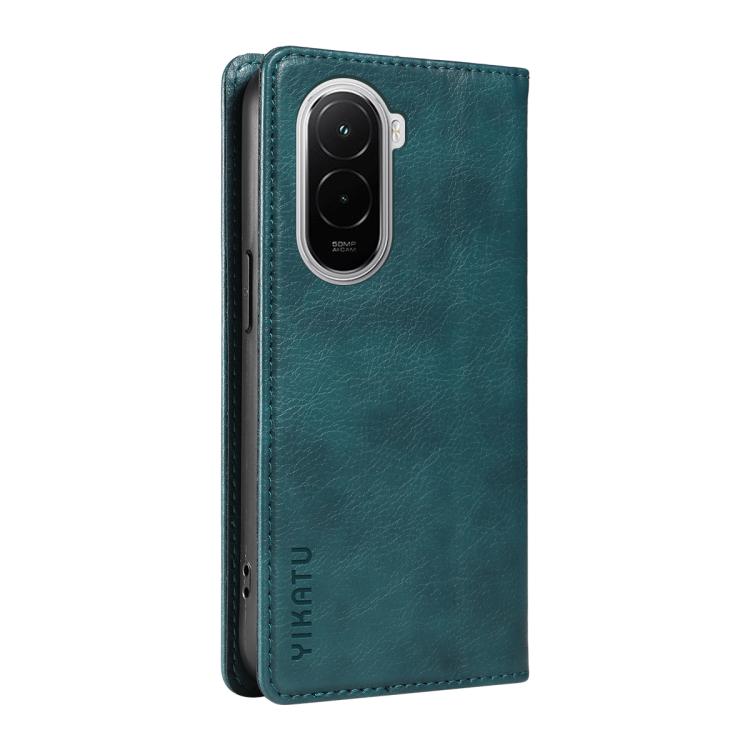For Xiaomi POCO M7 4G 169mm YIKATU YK-006 Litchi Texture Ultra-thin Strong Magnet Leather Phone Case
