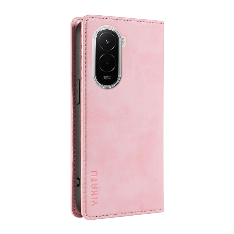 For Xiaomi POCO M7 4G 169mm YIKATU YK-006 Litchi Texture Ultra-thin Strong Magnet Leather Phone Case