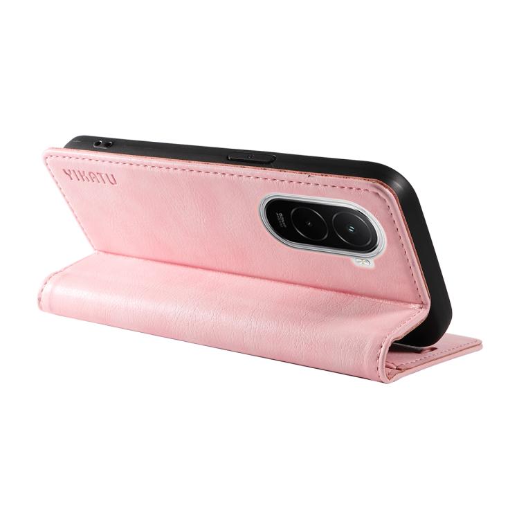For Xiaomi POCO M7 4G 169mm YIKATU YK-006 Litchi Texture Ultra-thin Strong Magnet Leather Phone Case
