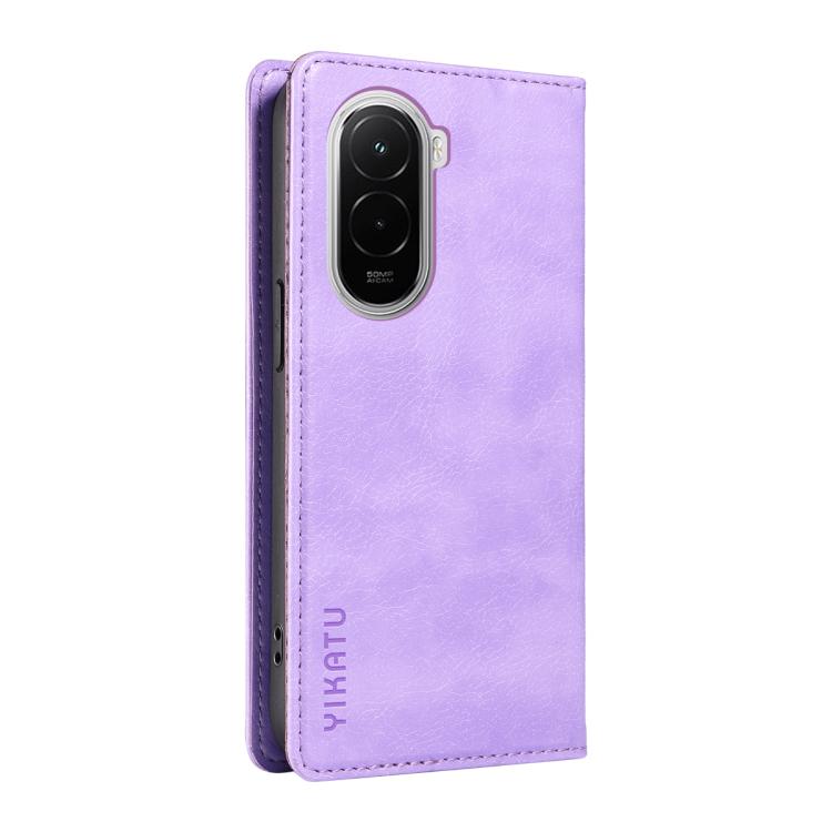 For Xiaomi POCO M7 4G 169mm YIKATU YK-006 Litchi Texture Ultra-thin Strong Magnet Leather Phone Case