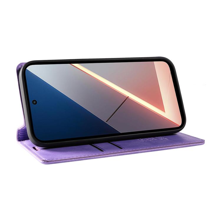 For Xiaomi POCO M7 4G 169mm YIKATU YK-006 Litchi Texture Ultra-thin Strong Magnet Leather Phone Case