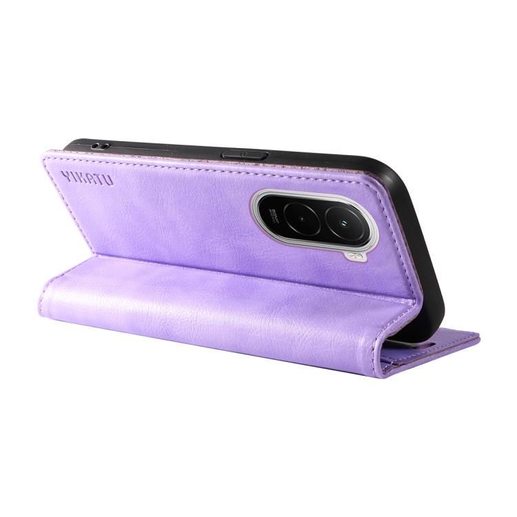 For Xiaomi POCO M7 4G 169mm YIKATU YK-006 Litchi Texture Ultra-thin Strong Magnet Leather Phone Case