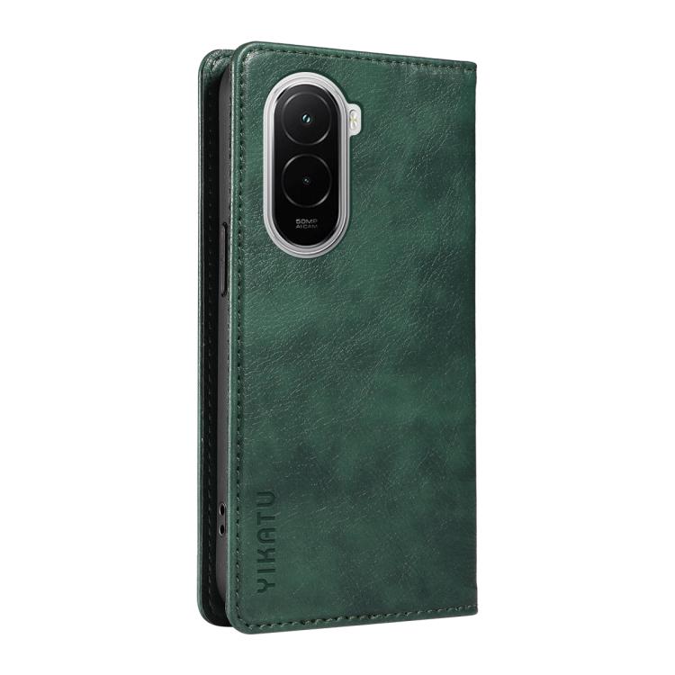 For Xiaomi POCO M7 4G 169mm YIKATU YK-006 Litchi Texture Ultra-thin Strong Magnet Leather Phone Case
