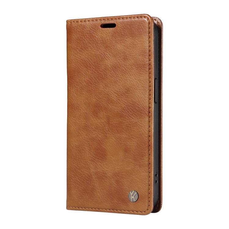 For Xiaomi POCO M7 4G 169mm YIKATU YK-006 Litchi Texture Ultra-thin Strong Magnet Leather Phone Case