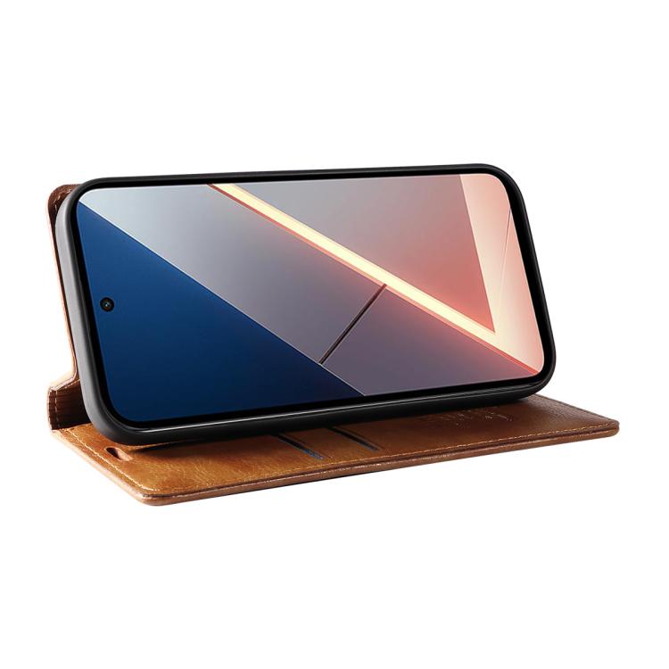 For Xiaomi POCO M7 4G 169mm YIKATU YK-006 Litchi Texture Ultra-thin Strong Magnet Leather Phone Case