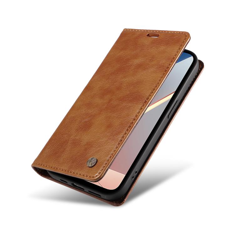 For Xiaomi POCO M7 4G 169mm YIKATU YK-006 Litchi Texture Ultra-thin Strong Magnet Leather Phone Case