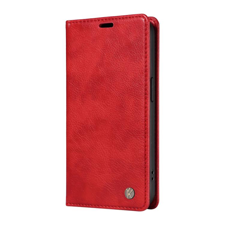 For Xiaomi POCO M7 4G 169mm YIKATU YK-006 Litchi Texture Ultra-thin Strong Magnet Leather Phone Case