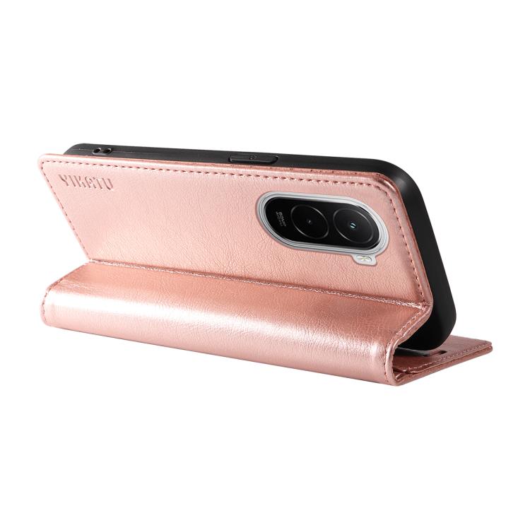 For Xiaomi POCO M7 4G 169mm YIKATU YK-006 Litchi Texture Ultra-thin Strong Magnet Leather Phone Case