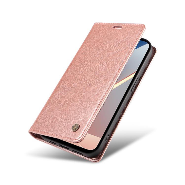 For Xiaomi POCO M7 4G 169mm YIKATU YK-006 Litchi Texture Ultra-thin Strong Magnet Leather Phone Case