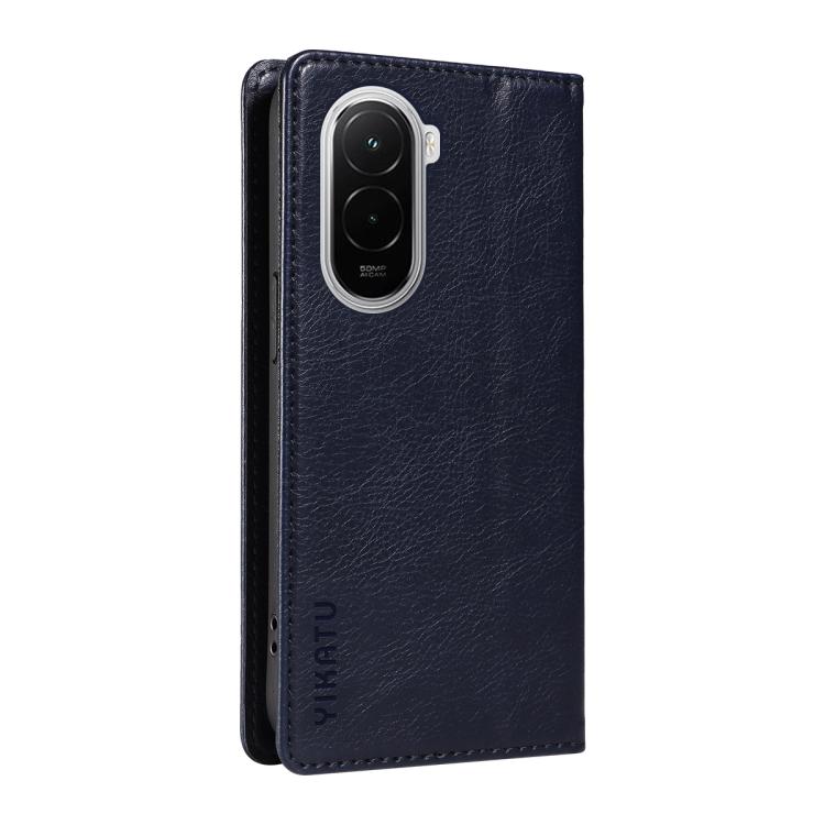 For Xiaomi POCO M7 4G 169mm YIKATU YK-006 Litchi Texture Ultra-thin Strong Magnet Leather Phone Case