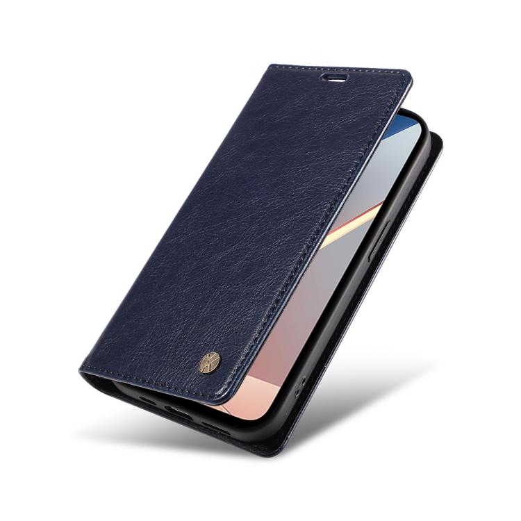 For Xiaomi POCO M7 4G 169mm YIKATU YK-006 Litchi Texture Ultra-thin Strong Magnet Leather Phone Case