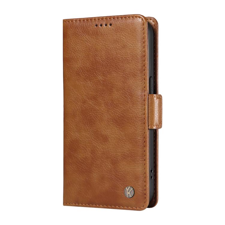 For Xiaomi POCO M7 4G 169mm YIKATU YK-007 Litchi Texture Ultra-thin Side Buckle Leather Phone Case