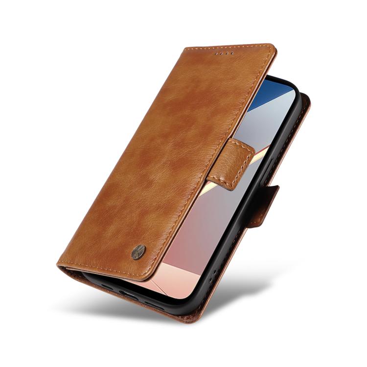 For Xiaomi POCO M7 4G 169mm YIKATU YK-007 Litchi Texture Ultra-thin Side Buckle Leather Phone Case
