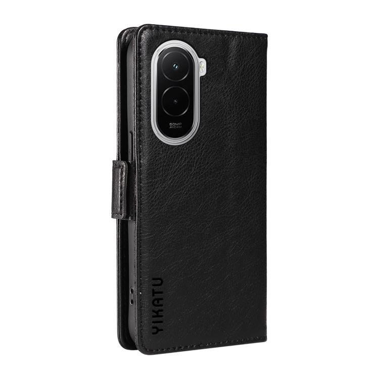 For Xiaomi POCO M7 4G 169mm YIKATU YK-007 Litchi Texture Ultra-thin Side Buckle Leather Phone Case